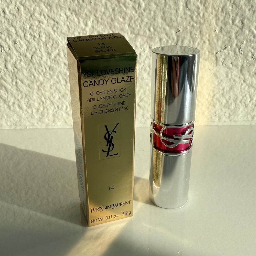 YSL Candy Glaze Lip Gloss Stick Color 14 Scenic Brown - Picture 3 of 12